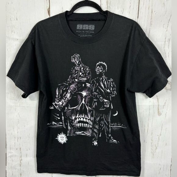 Juice Wrld 999 Club The Weekend XO Outlook T Shirt Skull Black & White - Picture 1 of 4